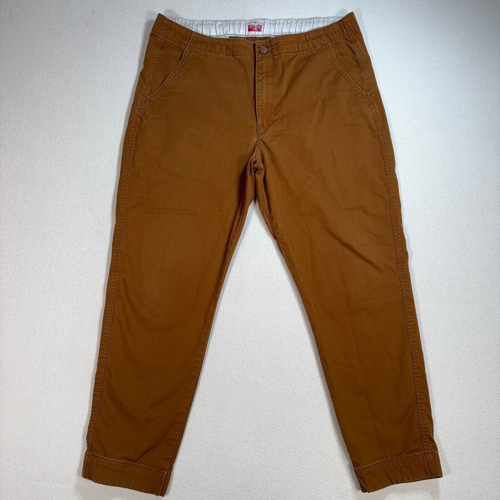 Levi's XX Chino Jogger Pants Men's L 37x28 Brown Tapered Stretch Drawstring